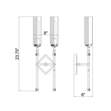 Z-Lite Esme 2 Light Wall Sconce image 21