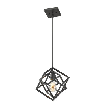 Z-Lite Euclid Matte Black 1 Light Pendant image 1