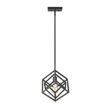 Z-Lite Euclid Matte Black 1 Light Pendant image 2