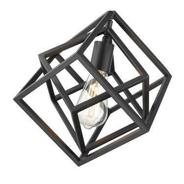 Z-Lite Euclid Matte Black 1 Light Pendant image 3