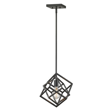 Z-Lite Euclid Matte Black 1 Light Pendant image