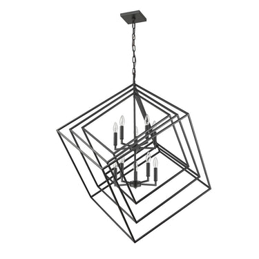 Z-Lite Euclid Matte Black 10 Light Chandelier image 4