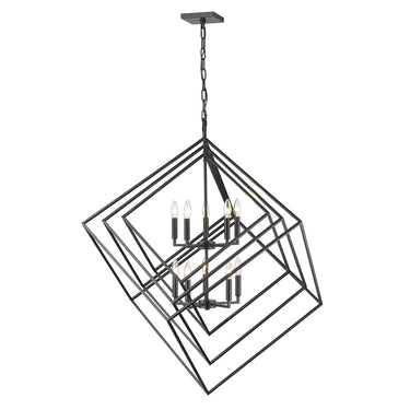 Z-Lite Euclid Matte Black 10 Light Chandelier image