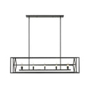 Z-Lite Euclid Matte Black 10 Light Linear Chandelier image 2