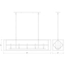 Z-Lite Euclid Matte Black 10 Light Linear Chandelier image 7