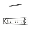 Z-Lite Euclid Matte Black 10 Light Linear Chandelier image