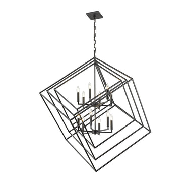 Z-Lite Euclid Matte Black 12 Light Chandelier image 1