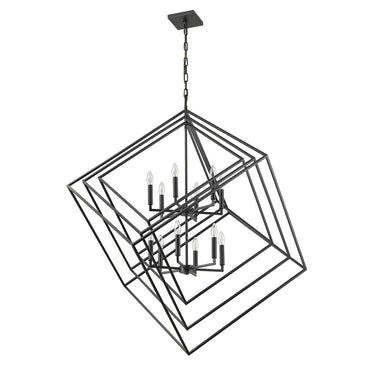 Z-Lite Euclid Matte Black 12 Light Chandelier image 4