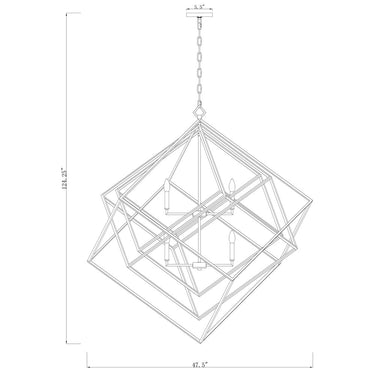 Z-Lite Euclid Matte Black 12 Light Chandelier image 7