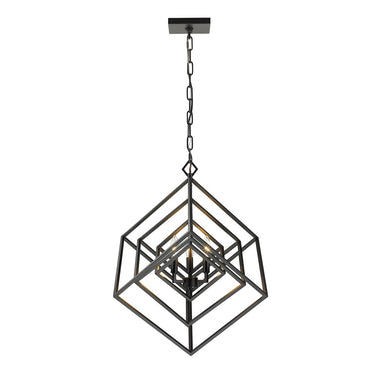Z-Lite Euclid Matte Black 3 Light Chandelier image 2