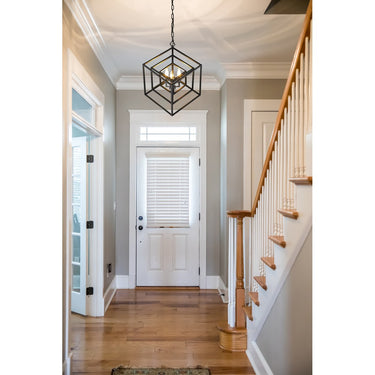 Z-Lite Euclid Matte Black 3 Light Chandelier image 5