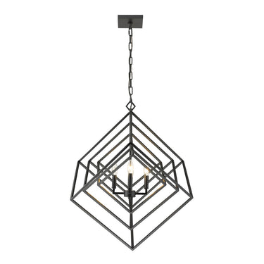 Z-Lite Euclid Matte Black 4 Light Chandelier image 2