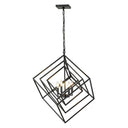 Z-Lite Euclid Matte Black 4 Light Chandelier image