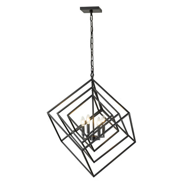 Z-Lite Euclid Matte Black 4 Light Chandelier image