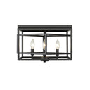 Z-Lite Euclid Matte Black 4 Light Flush Mount image 1
