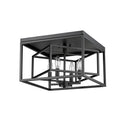 Z-Lite Euclid Matte Black 4 Light Flush Mount image 4