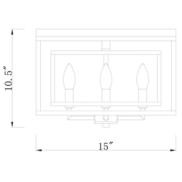Z-Lite Euclid Matte Black 4 Light Flush Mount image 7