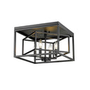 Z-Lite Euclid Matte Black 4 Light Flush Mount image