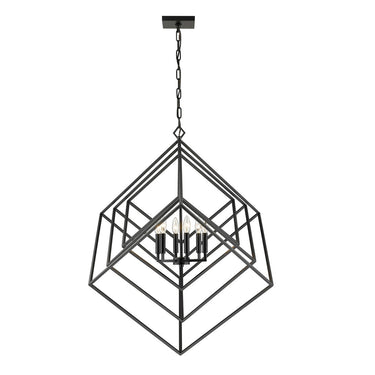 Z-Lite Euclid Matte Black 6 Light Chandelier image 2