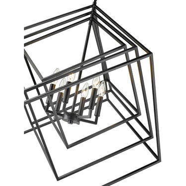Z-Lite Euclid Matte Black 6 Light Chandelier image 3
