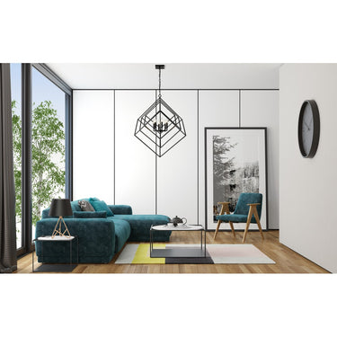 Z-Lite Euclid Matte Black 6 Light Chandelier image 5