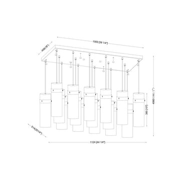 Z-Lite Fontaine 17 Light Linear Chandelier image 21