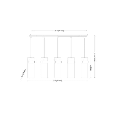 Z-Lite Fontaine 5 Light Linear Chandelier image 21