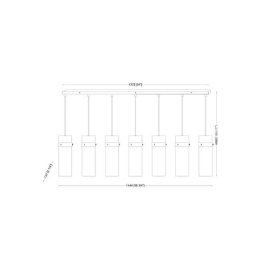 Z-Lite Fontaine 7 Light Linear Chandelier image 21
