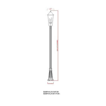 Z-Lite Gannon 3 Light Outdoor Post Mounted Fixture image 7