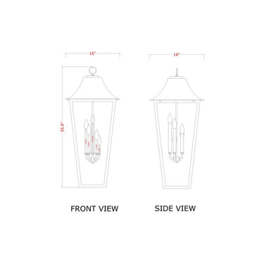 Z-Lite Gannon 5 Light Outdoor Chain Mount Ceiling Fixture image 7