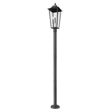Z-Lite Gannon Glass 3 Light Outdoor Post Mount Fixture image 1