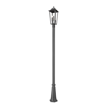 Z-Lite Gannon Glass 3 Light Outdoor Post Mounted Fixture image 1