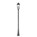 Z-Lite Gannon Glass 3 Light Outdoor Post Mounted Fixture image 2