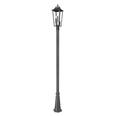 Z-Lite Gannon Glass 3 Light Outdoor Post Mounted Fixture image