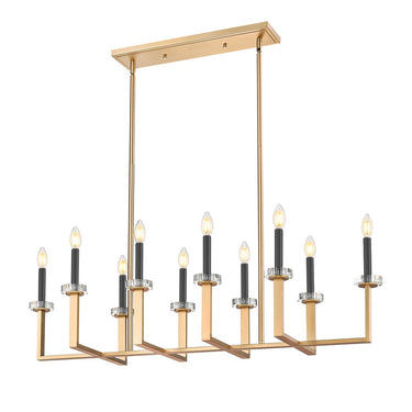 Z-Lite Gaultier Modern Gold 10 Light Linear Chandelier image 2