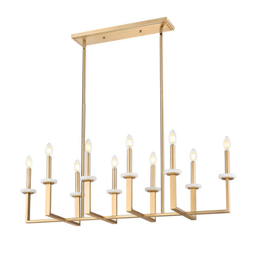 Z-Lite Gaultier Modern Gold 10 Light Linear Chandelier image