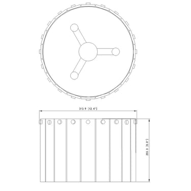 Z-Lite Glacier 3 Light Flush Mount image 14