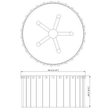 Z-Lite Glacier 5 Light Flush Mount image 14