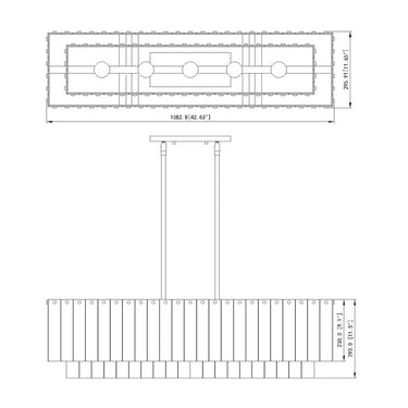 Z-Lite Glacier 5 Light Linear Chandelier image 14
