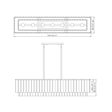 Z-Lite Glacier 7 Light Linear Chandelier image 14