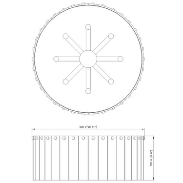Z-Lite Glacier 8 Light Flush Mount image 14