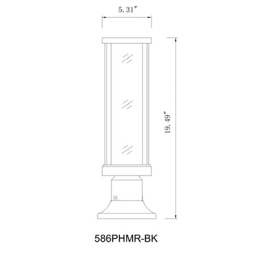 Z-Lite Glenwood 1 Light Outdoor Pier Mounted Fixture image 7