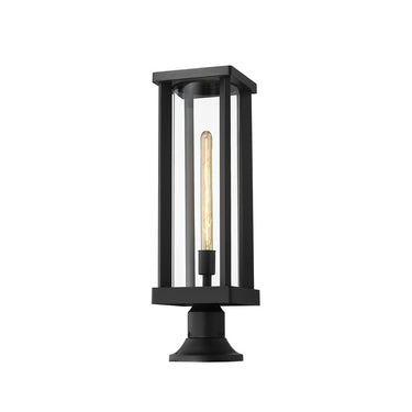 Z-Lite Glenwood Glass 1 Light Outdoor Pier Mounted Fixture image
