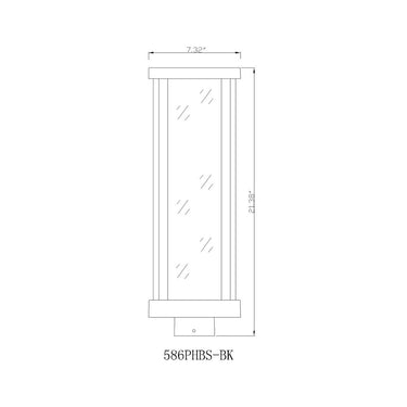 Z-Lite Glenwood Glass 1 Light Outdoor Post Mount Fixture image 5