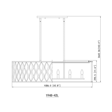 Z-Lite Harden 10 Light Linear Chandelier image 14