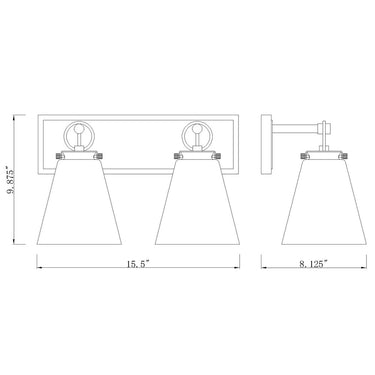 Z-Lite Harper 2 Light Vanity Light image 14