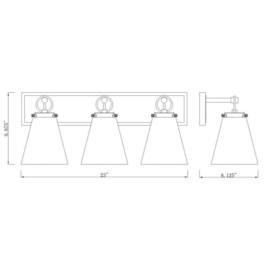 Z-Lite Harper 3 Light Vanity Light image 14