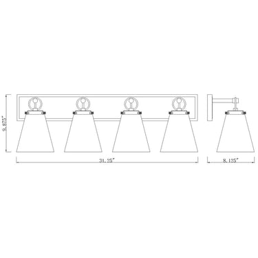 Z-Lite Harper 4 Light Vanity Light image 14