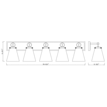 Z-Lite Harper 5 Light Vanity Light image 14