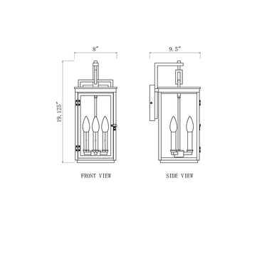 Z-Lite Hartwell 3 Light Outdoor Wall image 7